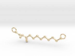 Cholera Autoinducer-1 (CAI-1) Molecule Pendant in 14k Gold Plated Brass