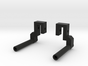 “Classic Single” Exhaust Pipes for Pro-Line Ambush in Black Natural Versatile Plastic