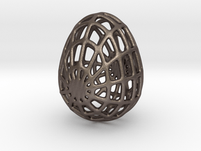 PANALING Egg in Polished Bronzed Silver Steel