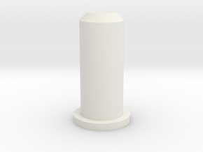 Barrel Plug 2/2 in White Natural Versatile Plastic