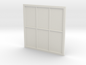 1:24 Scale Colonial Style Window 5' x 5' in White Natural Versatile Plastic