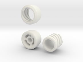 Mock Suppressor Cap in White Natural Versatile Plastic