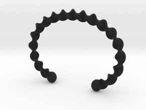 Twisted Cuff Bracelet in Black Natural Versatile Plastic