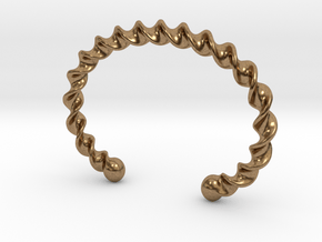 Twisted Cuff Bracelet in Natural Brass