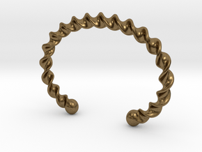 Twisted Cuff Bracelet in Natural Bronze