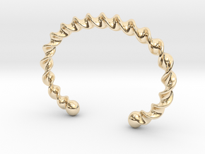 Twisted Cuff Bracelet in 14K Yellow Gold