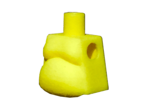 Heavy Male Torso for Lego in Yellow Processed Versatile Plastic