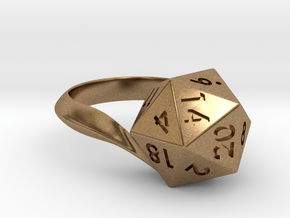 D20 Ring in Natural Brass: 5 / 49