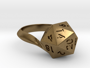 D20 Ring in Natural Bronze: 5 / 49