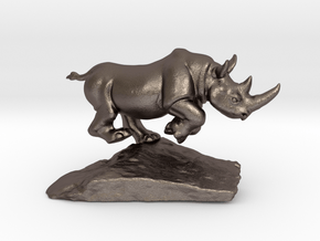 Rhino 6'' Long in Polished Bronzed Silver Steel
