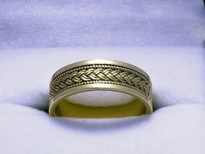 Braided Knot Ring in Polished Brass: 7 / 54