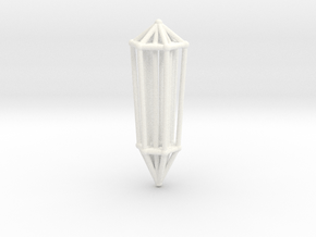 Phi Vogel Crystal - Inner Geometry - 6 sided in White Processed Versatile Plastic