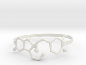 Serotonin Dopamine Bracelet  65mm in White Natural Versatile Plastic