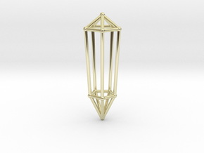 Phi Vogel Crystal - 5 Sided in 14K Yellow Gold