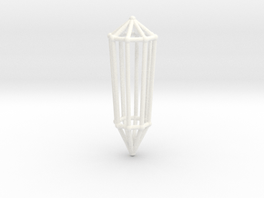 Phi Vogel Crystal - 8 sided in White Processed Versatile Plastic