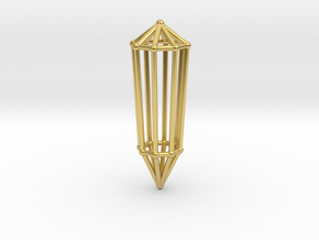 Phi Vogel Crystal - 8 sided in Polished Brass