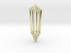 Phi Vogel Crystal - 8 sided in 14K Yellow Gold
