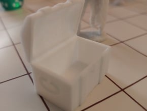 Tabletop: Open Chest in White Processed Versatile Plastic