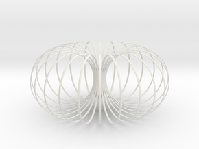 Torus Chandelier Pendant lamp 40cm in White Natural Versatile Plastic