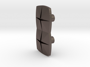 Tile2 (Handle/Pull) in Polished Bronzed Silver Steel