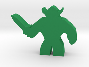 Game Piece, Brute Warrior in Green Processed Versatile Plastic