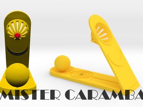 Slingshot catapult Mister Caramba game in Yellow Processed Versatile Plastic