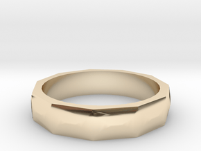 Facet Ring Sizes 6-12 in 14k Gold Plated Brass: 6 / 51.5