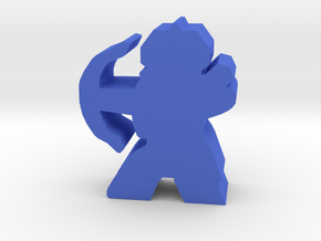 Game Piece, Dwarven Archer in Blue Processed Versatile Plastic