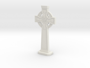 Gravestone miniatur Celticcross10  in White Natural Versatile Plastic