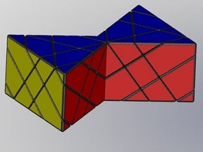 Double Triangular Prism in White Processed Versatile Plastic