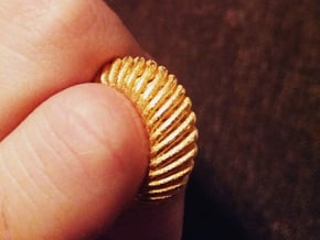 Whirl Ring in Polished Gold Steel