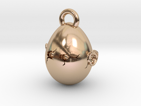 Egghead Pendant in 14k Rose Gold Plated Brass