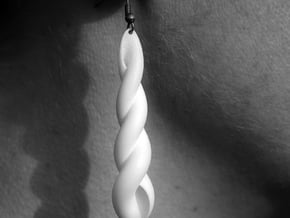 Embrace III (Pendant, Earring) in White Processed Versatile Plastic