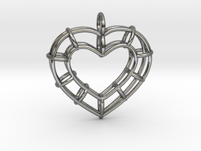 Truss Heart in Polished Silver