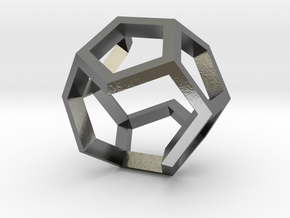 Dodecahedron Sculpture Ring B Gmtrx  in Polished Silver