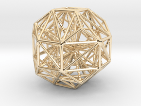 Polyhedron Graph in 14k Gold Plated Brass