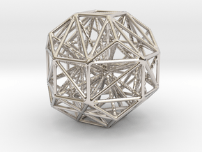 Polyhedron Graph in Rhodium Plated Brass