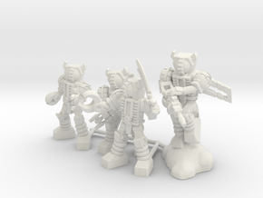 Waruder Kuwagatrer Squad, set of 4 35mm Minis in White Natural Versatile Plastic