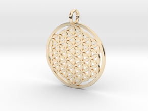 Flower Of Life Pendant in 14K Yellow Gold