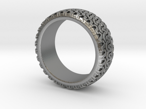 Tire ring band size 13 in Natural Silver