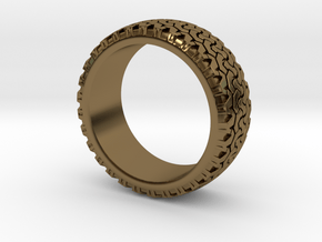 Tire ring band size 13 in Polished Bronze
