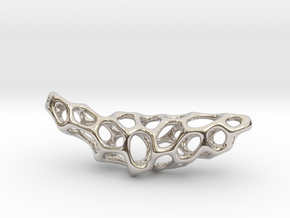 Cellular Necklace in Rhodium Plated Brass