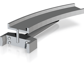 T-gauge curved bridge 132 mm in Tan Fine Detail Plastic
