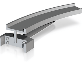 T-gauge curved bridge 145 mm in Tan Fine Detail Plastic