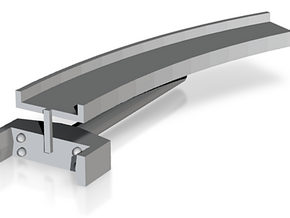 T-gauge curved bridge 158 mm in Tan Fine Detail Plastic