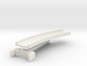 T-gauge curved bridge 145 mm in White Natural Versatile Plastic