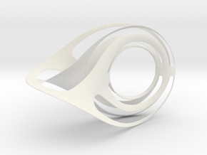 Scultura Moebius variazione (175-250 mm) in White Natural Versatile Plastic: Extra Small