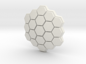 Hexagonal Energy Shield, 5mm grip in White Natural Versatile Plastic