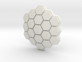Hexagonal Energy Shield, 4mm Grip in White Natural Versatile Plastic