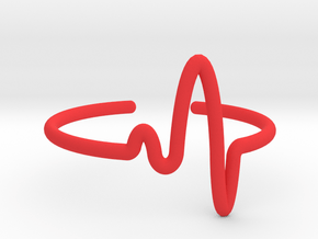 Pulse Bracelet in Red Processed Versatile Plastic